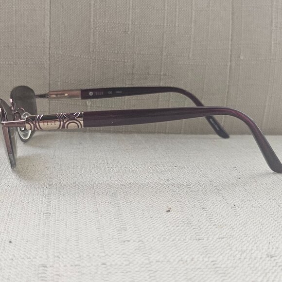 Elle Women Eyeglasses Frame Burgundy Tone Half Rim Glasses EL13412 Eyewear - Picture 11 of 11